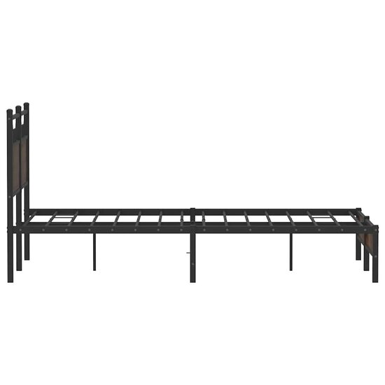 Bedframe Zonder Matras Bewerkt Hout 120 x 200 cm bruin eikenkleur