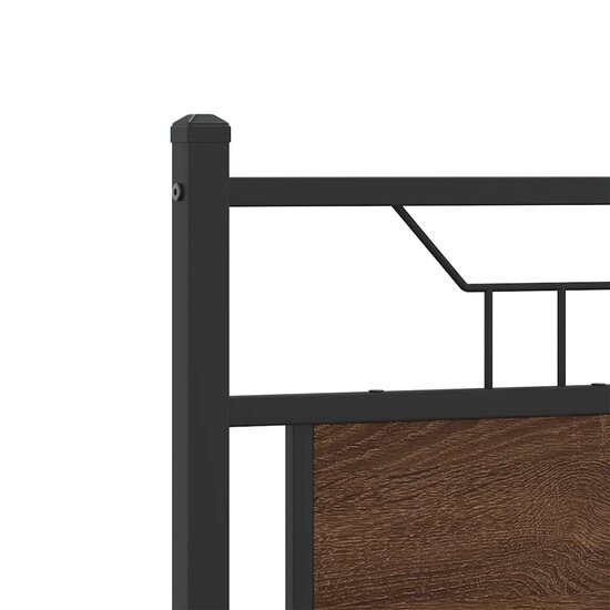 Bedframe Zonder Matras Bewerkt Hout 120 x 200 cm bruin eikenkleur