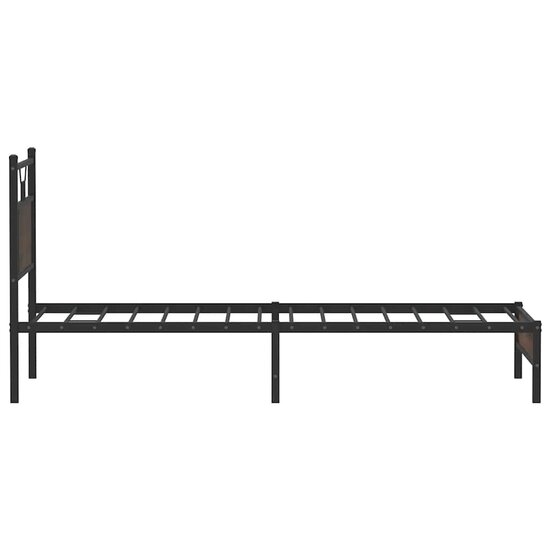 Bedframe Zonder Matras Bewerkt Hout 80 x 200 cm bruin eikenkleur