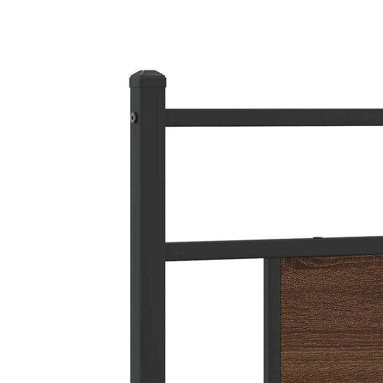 Bedframe Zonder Matras Bewerkt Hout 80 x 200 cm bruin eikenkleur