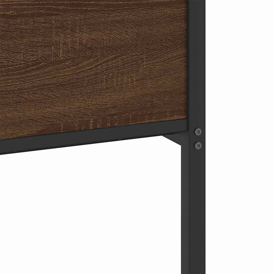 Bedframe Zonder Matras Bewerkt Hout 140 x 190 cm bruin eikenkleur