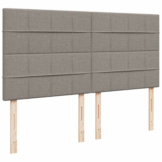Ottoman Bed Met Matras 160X200Cm Stof 160 x 200 cm Taupe