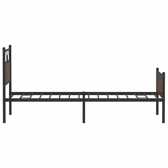 Bedframe Zonder Matras Bewerkt Hout 100 x 200 cm bruin eikenkleur