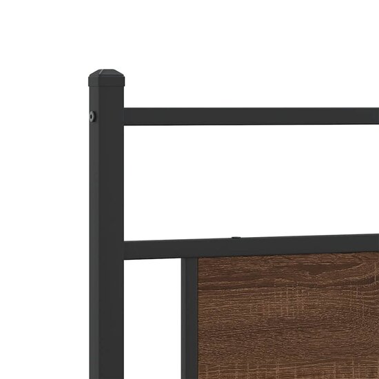 Bedframe Zonder Matras Bewerkt Hout 100 x 200 cm bruin eikenkleur