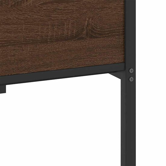 Bedframe Zonder Matras Bewerkt Hout 100 x 200 cm bruin eikenkleur