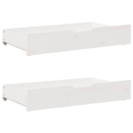 Slaapbank Met Lades Massief Grenenhout 80 x 200 cm Wit