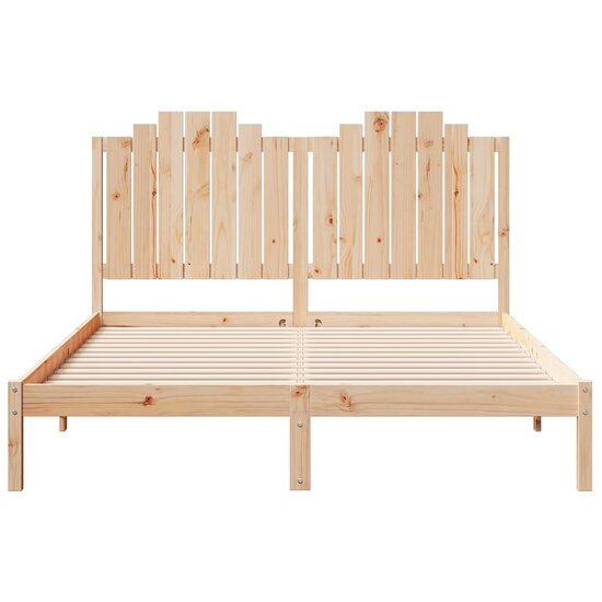 Bedframe Extra Lang Zonder Matras Massief Hout 160 x 210 cm Naturel