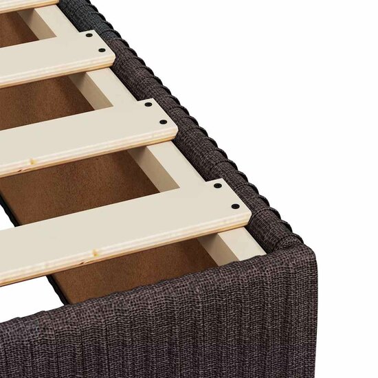 Boxspring met matras stof donkerbruin 160x200 cm