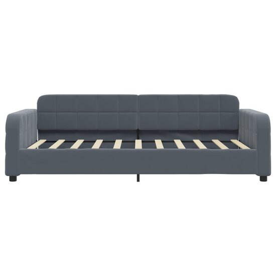 Slaapbank Fluweel Donkergrijs 90 x 190 cm met matras