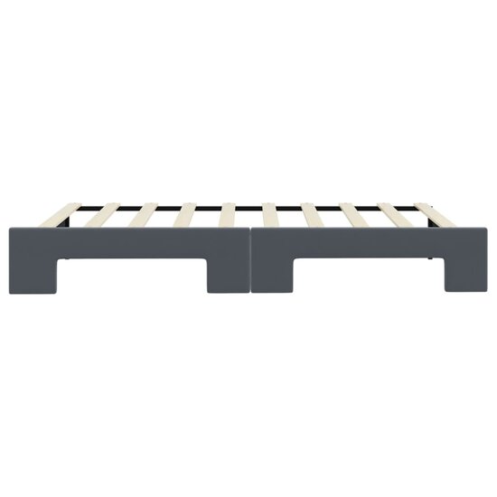 Slaapbank Fluweel Donkergrijs 90 x 190 cm met onderschuifbed