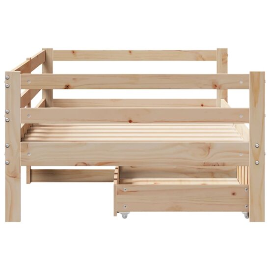 Slaapbank Met Lades 80X200 Cm Massief Grenenhout
