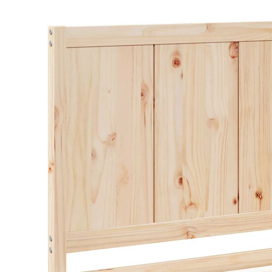 Bedframe Extra Lang Zonder Matras Massief Hout 200 x 220 cm Naturel