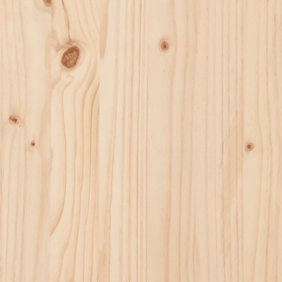 Bedframe Extra Lang Zonder Matras Massief Hout 200 x 220 cm Naturel