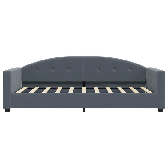 Slaapbank Fluweel 90 x 190 cm Donkergrijs