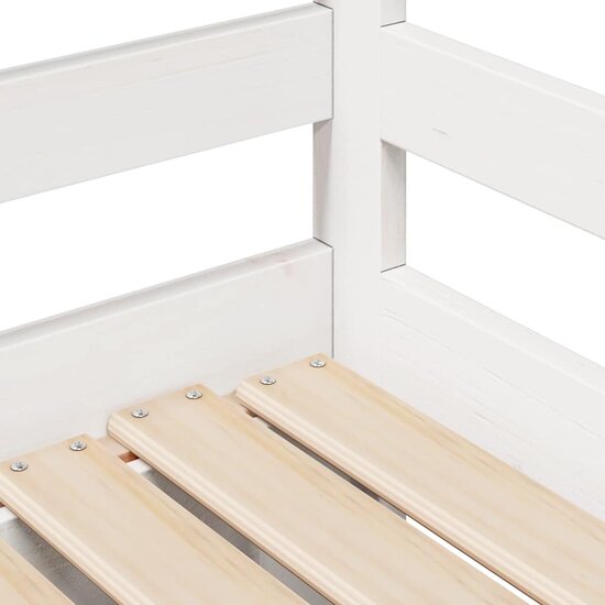 Slaapbank Met Lades 90X200 Cm Massief Grenenhout Wit