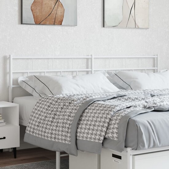 Hoofdbord 160 cm metaal wit