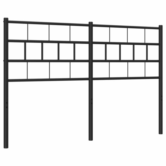 Hoofdbord 120 cm metaal zwart