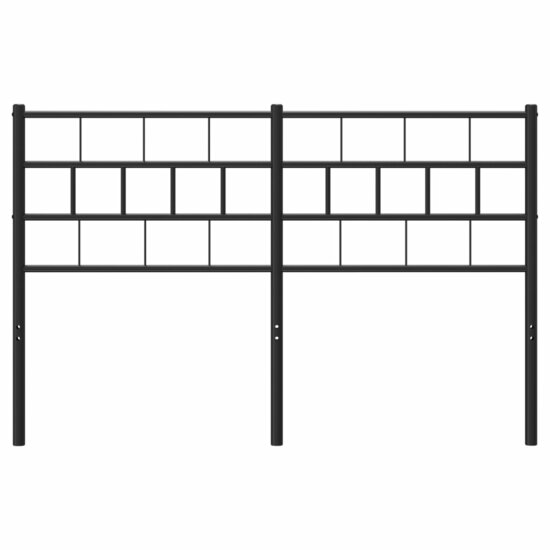 Hoofdbord 120 cm metaal zwart
