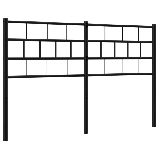 Hoofdbord 120 cm metaal zwart