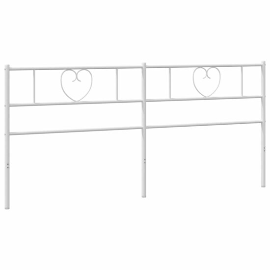Hoofdbord 193 cm metaal wit