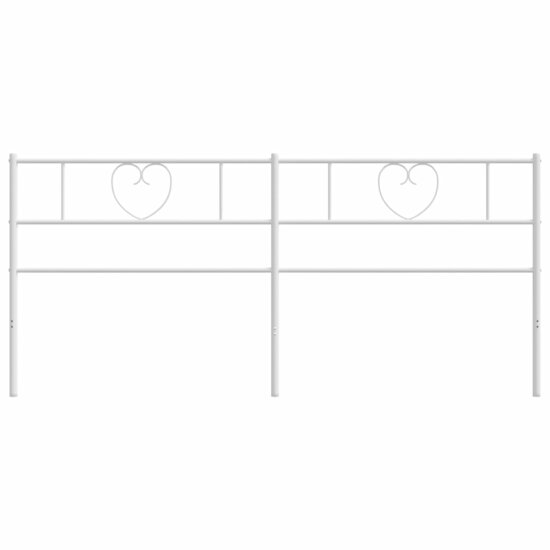 Hoofdbord 193 cm metaal wit
