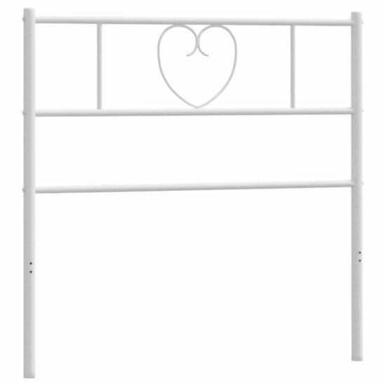 Hoofdbord 90 cm metaal wit