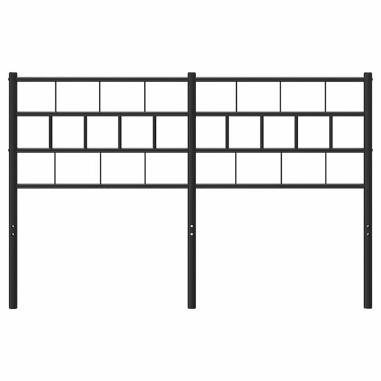 Hoofdbord 135 cm metaal zwart