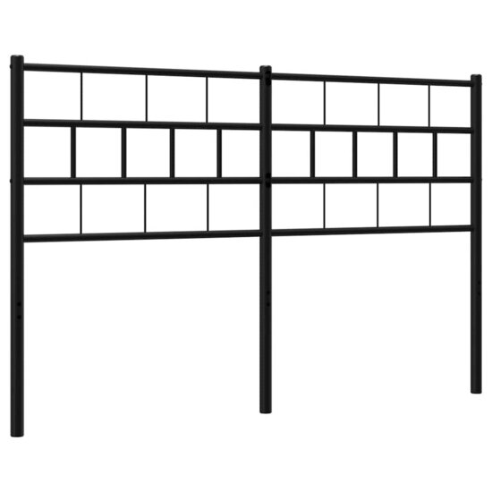 Hoofdbord 135 cm metaal zwart