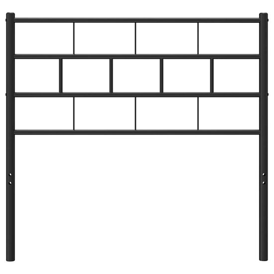 Hoofdbord Metaal 100 cm Zwart