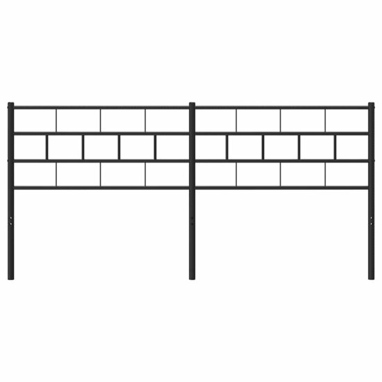 Hoofdbord Metaal 180 cm Zwart