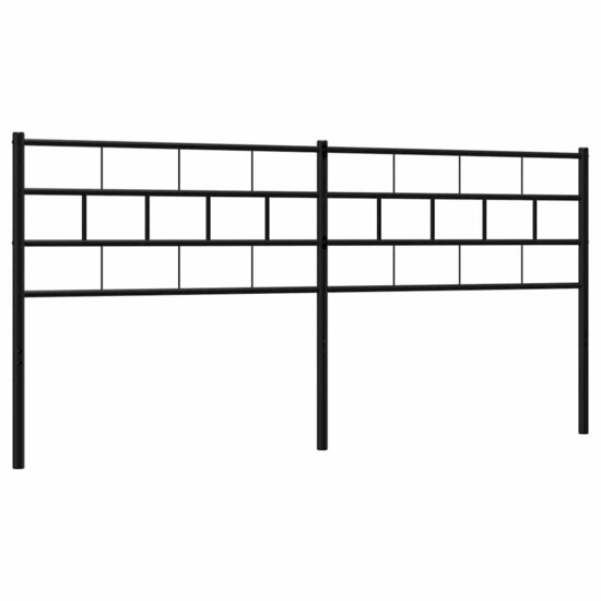 Hoofdbord Metaal 180 cm Zwart