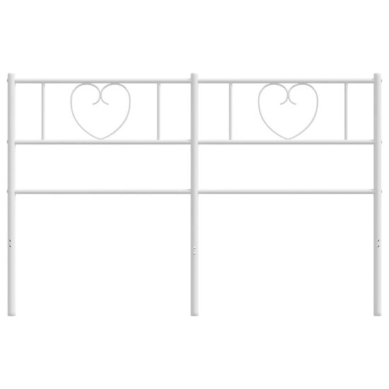 Hoofdbord Metaal 160 cm Wit