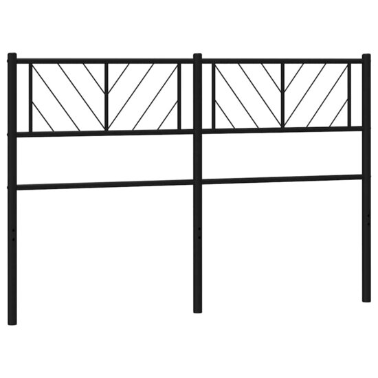 Hoofdbord Metaal 150 cm Zwart