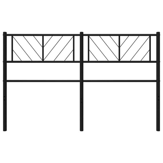Hoofdbord Metaal 150 cm Zwart
