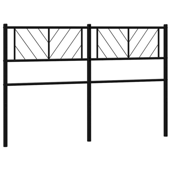 Hoofdbord Metaal 150 cm Zwart