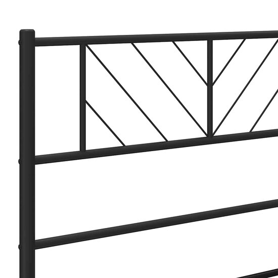 Hoofdbord Metaal 150 cm Zwart