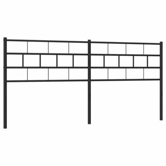 Hoofdbord Metaal 160 cm Zwart