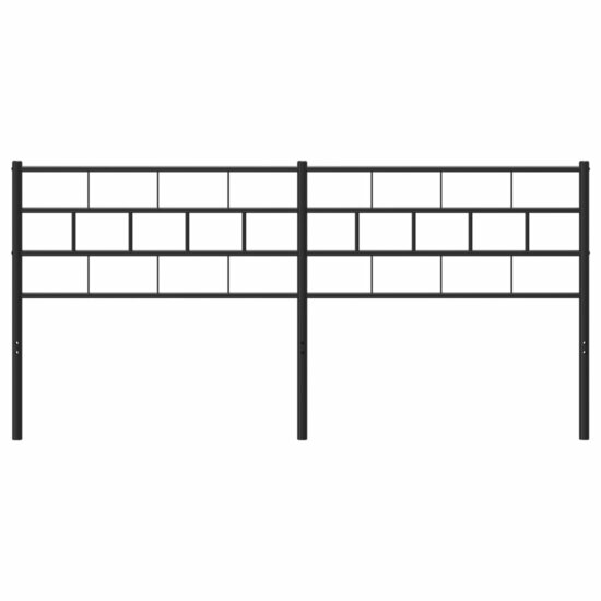 Hoofdbord Metaal 160 cm Zwart
