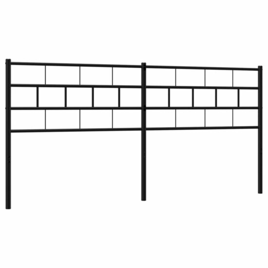 Hoofdbord Metaal 160 cm Zwart