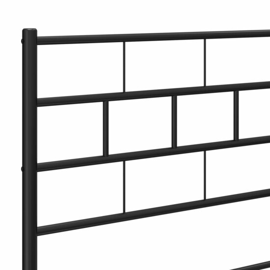 Hoofdbord Metaal 160 cm Zwart