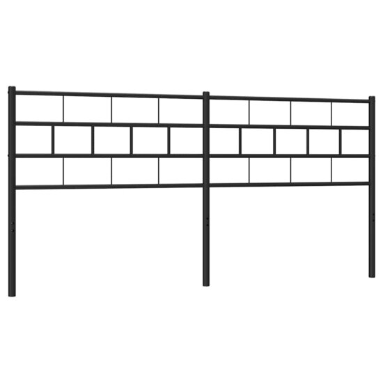 Hoofdbord Metaal 193 cm Zwart