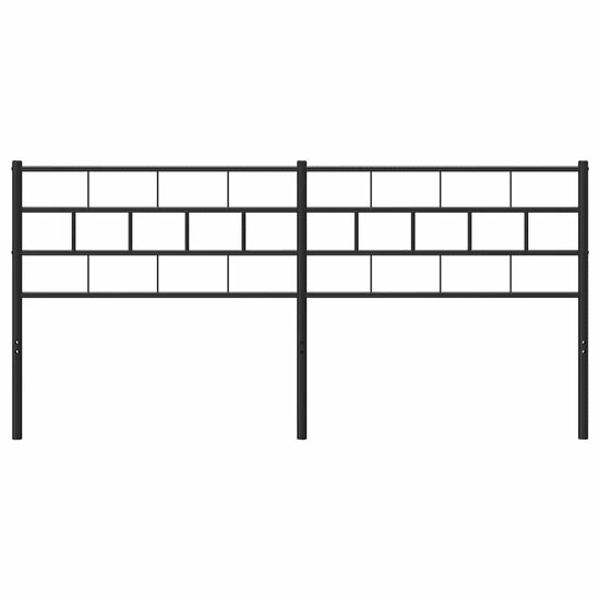 Hoofdbord Metaal 193 cm Zwart