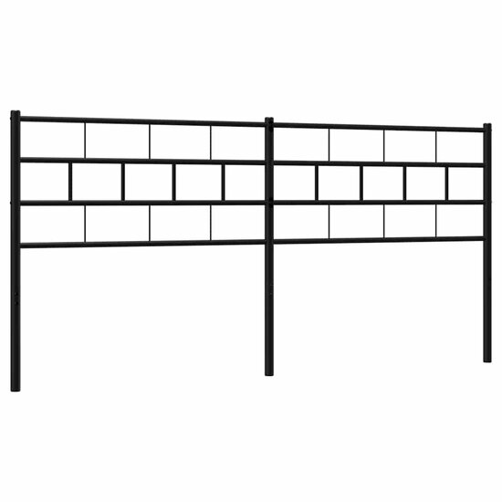 Hoofdbord Metaal 193 cm Zwart