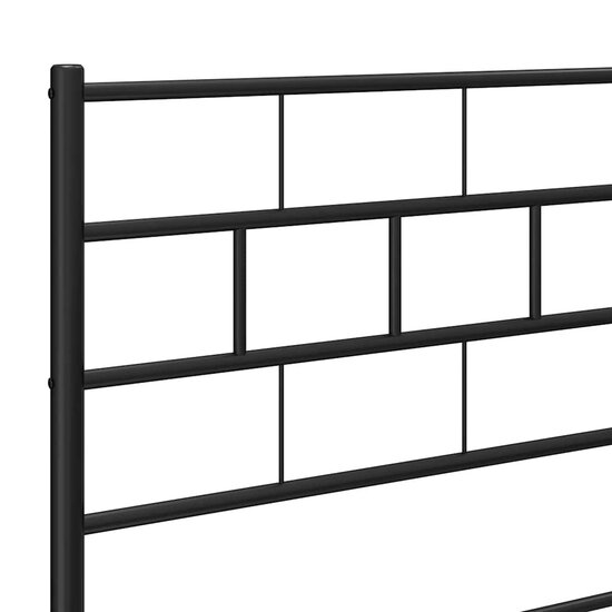 Hoofdbord Metaal 193 cm Zwart