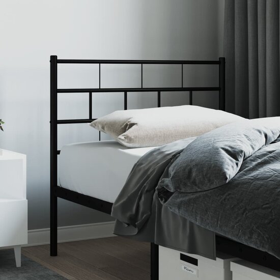 Hoofdbord Metaal 107 cm Zwart