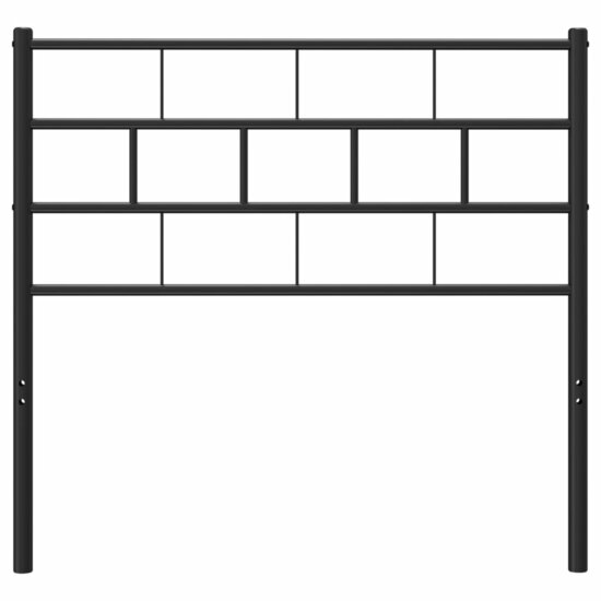 Hoofdbord Metaal 107 cm Zwart