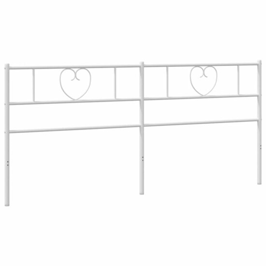 Hoofdbord Metaal 200 cm Wit