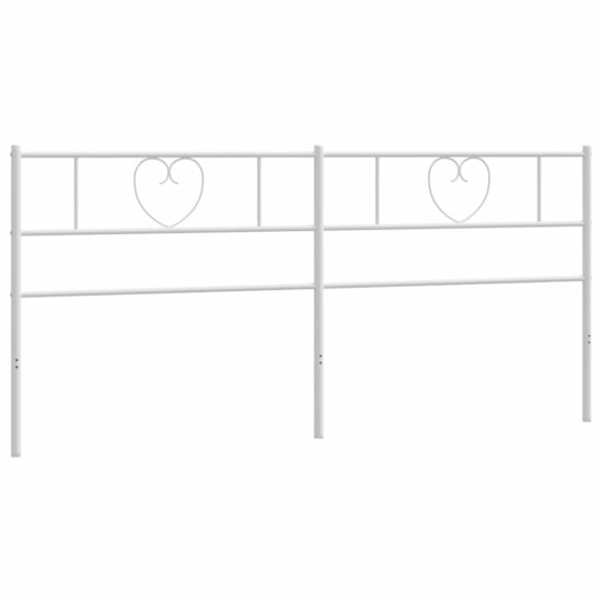 Hoofdbord Metaal 200 cm Wit