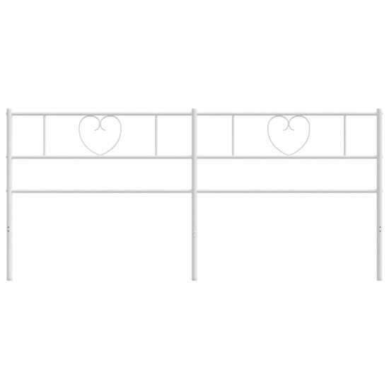 Hoofdbord Metaal 200 cm Wit