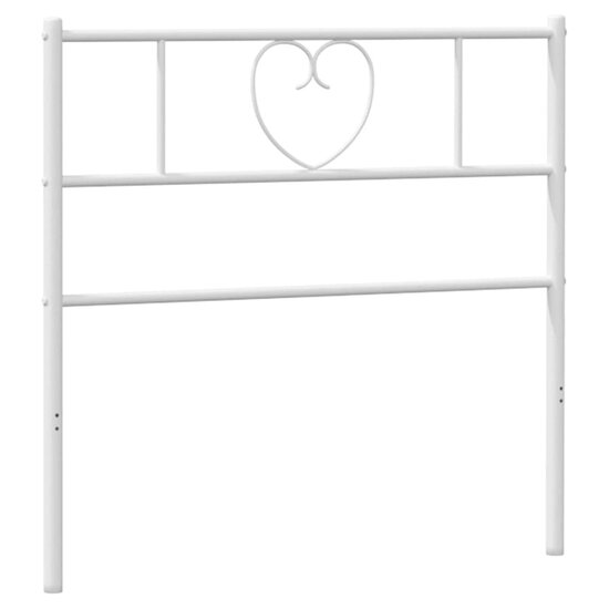 Hoofdbord 107 cm metaal wit
